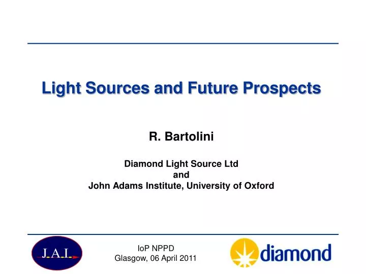 light sources and future prospects