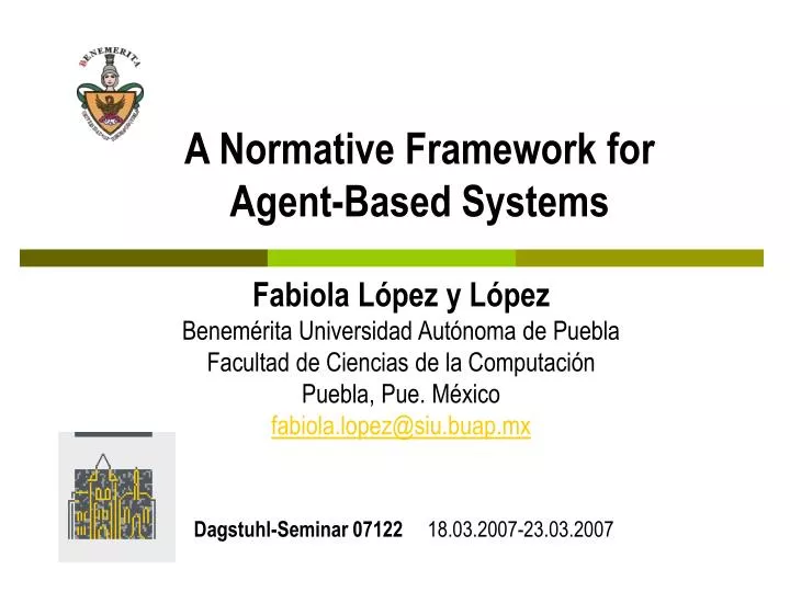 a normative framework for agent based systems