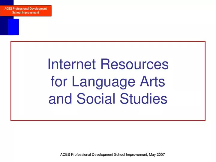 internet resources for language arts and social studies