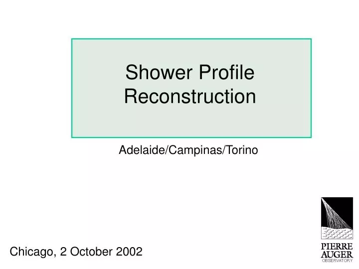 shower profile reconstruction