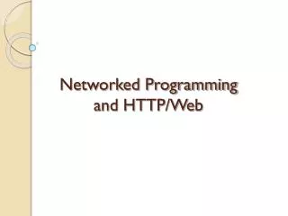 networked programming and http web