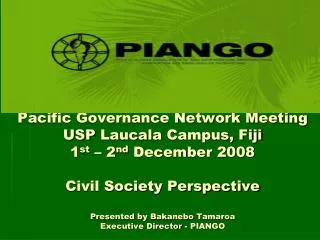 Pacific Islands Association of NGOs (PIANGO)