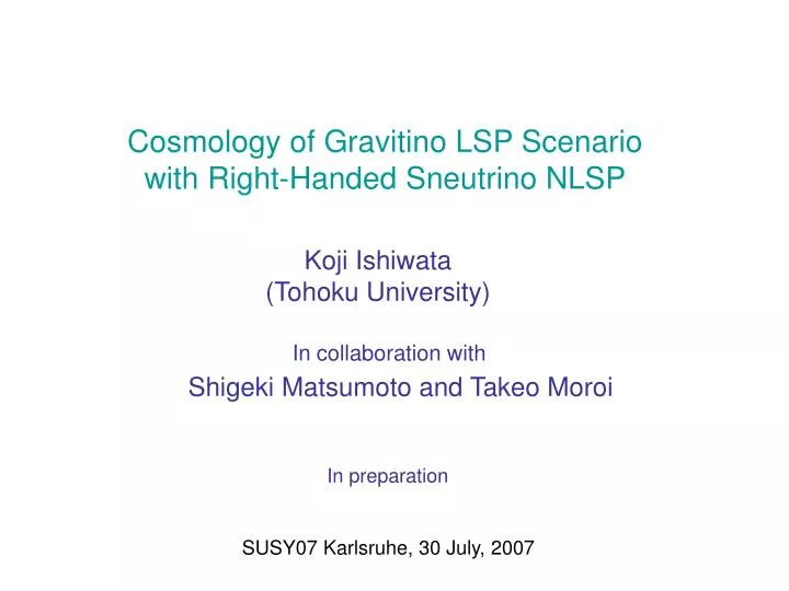 cosmology of gravitino lsp scenario with right handed sneutrino nlsp