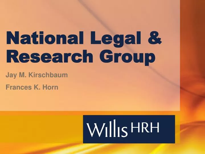 national legal research group