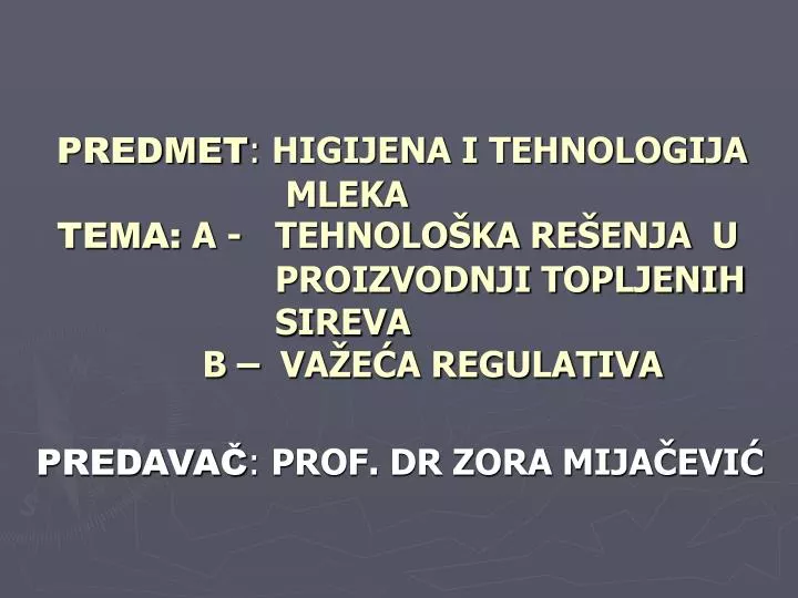 predava prof dr zora mija evi