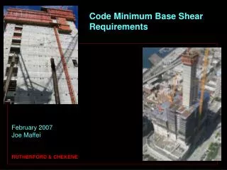 Code Minimum Base Shear Requirements