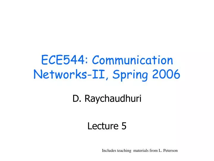 ece544 communication networks ii spring 2006