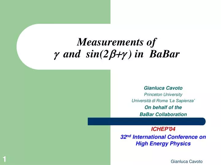 measurements of g and sin 2 b g in babar
