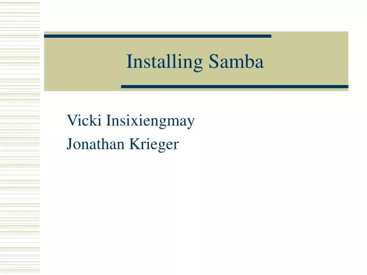 installing samba