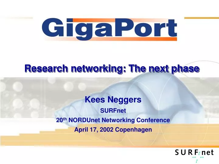 research networking the next phase
