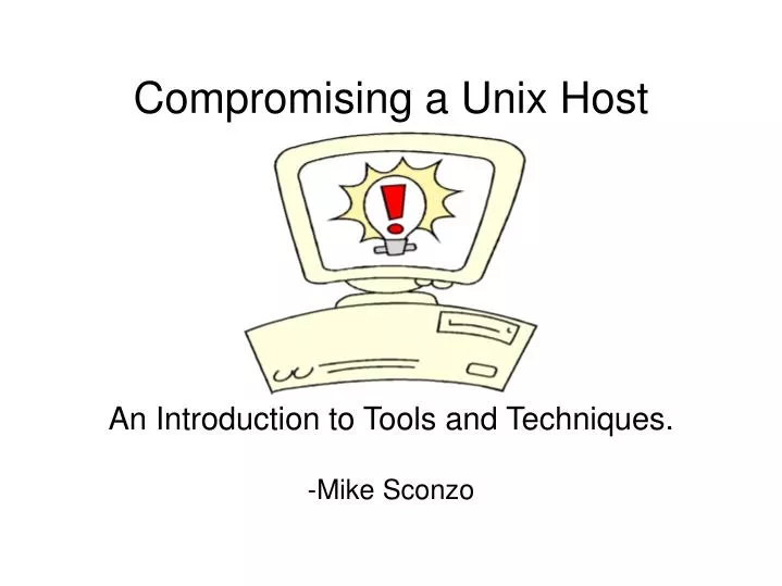 an introduction to tools and techniques mike sconzo