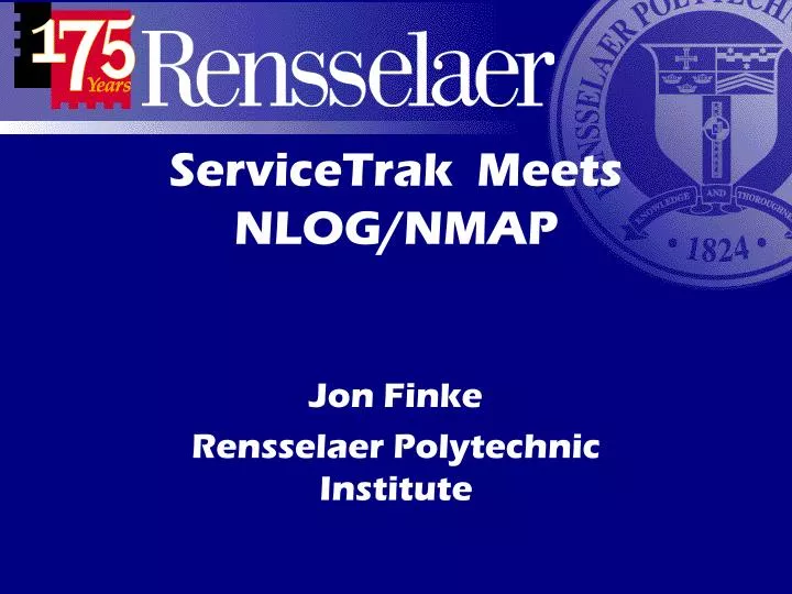 servicetrak meets nlog nmap