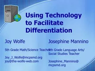 Using Technology to Facilitate Differentiation