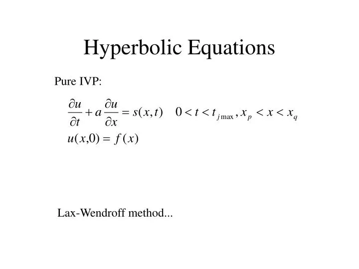 hyperbolic equations