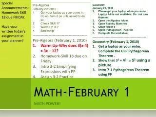 Math-February 1