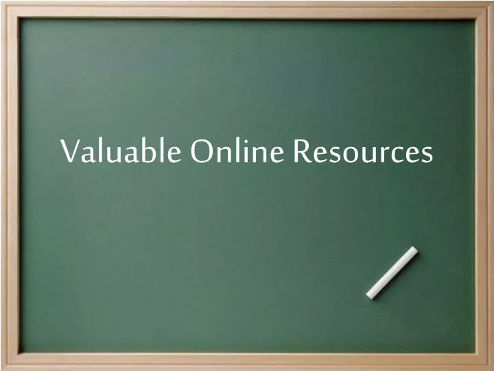 valuable online resources