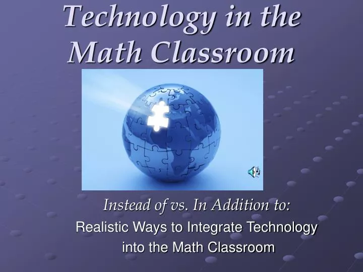 technology in the math classroom