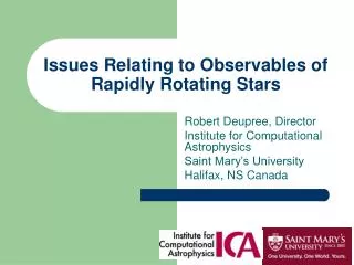 Issues Relating to Observables of Rapidly Rotating Stars