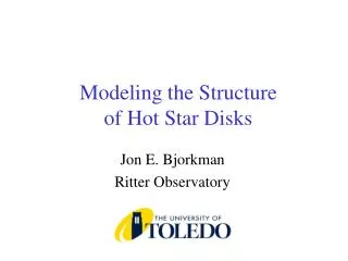 Modeling the Structure of Hot Star Disks