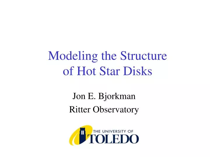 modeling the structure of hot star disks