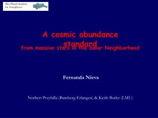 A cosmic abundance standard