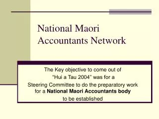 National Maori Accountants Network