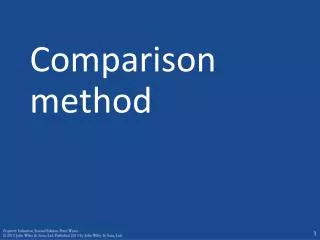 Comparison method