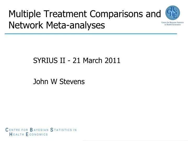 multiple treatment comparisons and network meta analyses