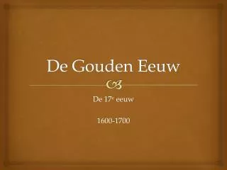 de gouden eeuw