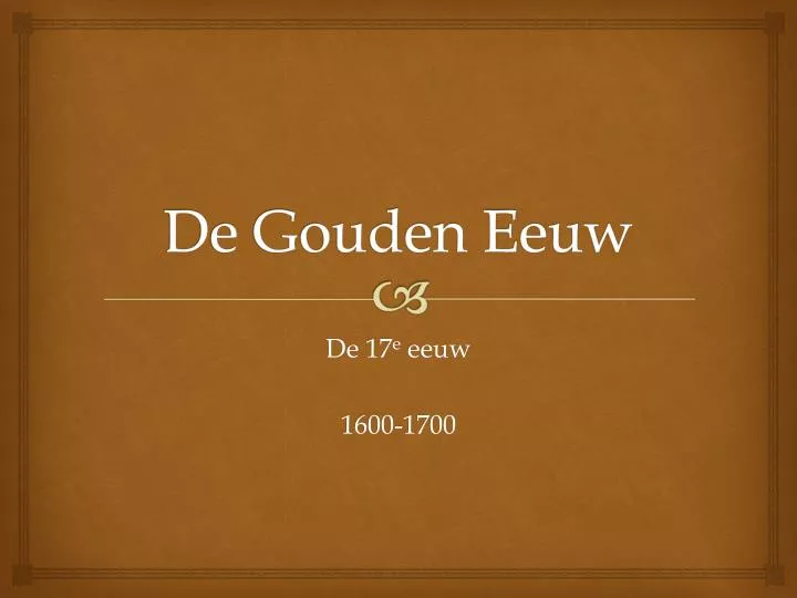 de gouden eeuw