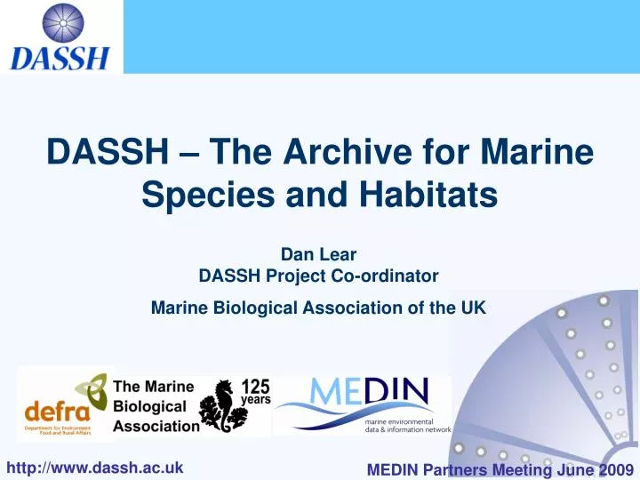 dassh the archive for marine species and habitats