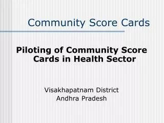 Community Score Cards