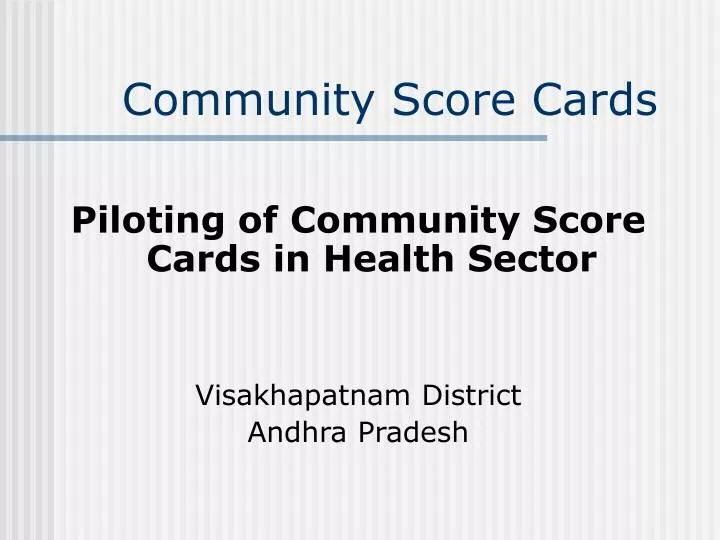 community score cards