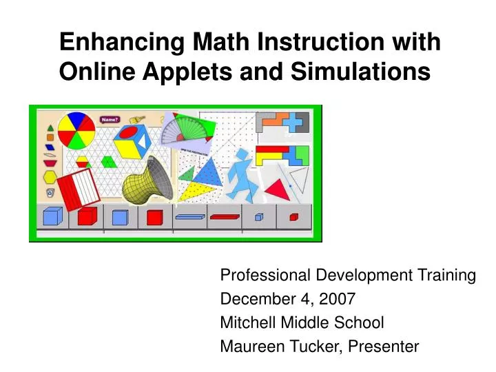 enhancing math instruction with online applets and simulations