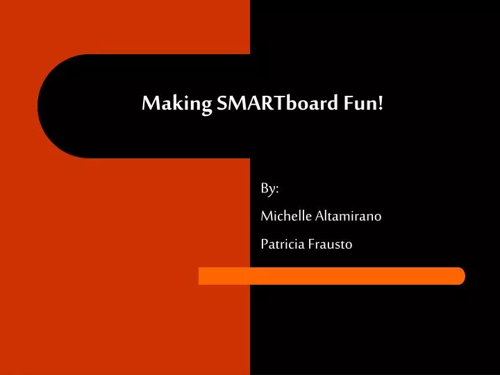 making smartboard fun