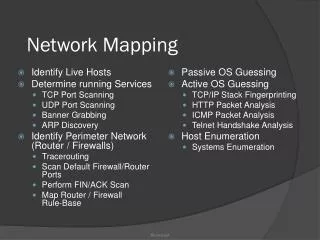 Network Mapping