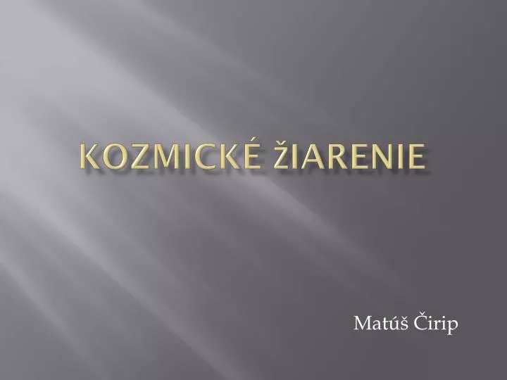 kozmick iarenie