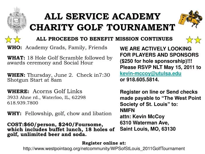 all service academy charity golf tournament