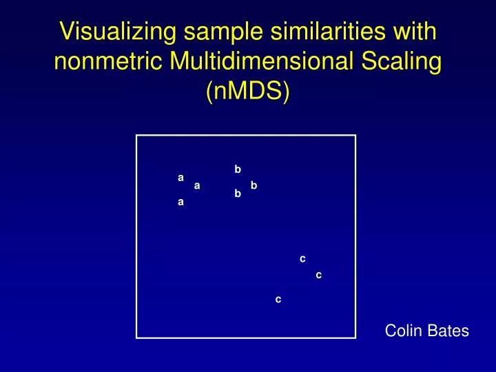 visualizing sample similarities with nonmetric multidimensional scaling nmds