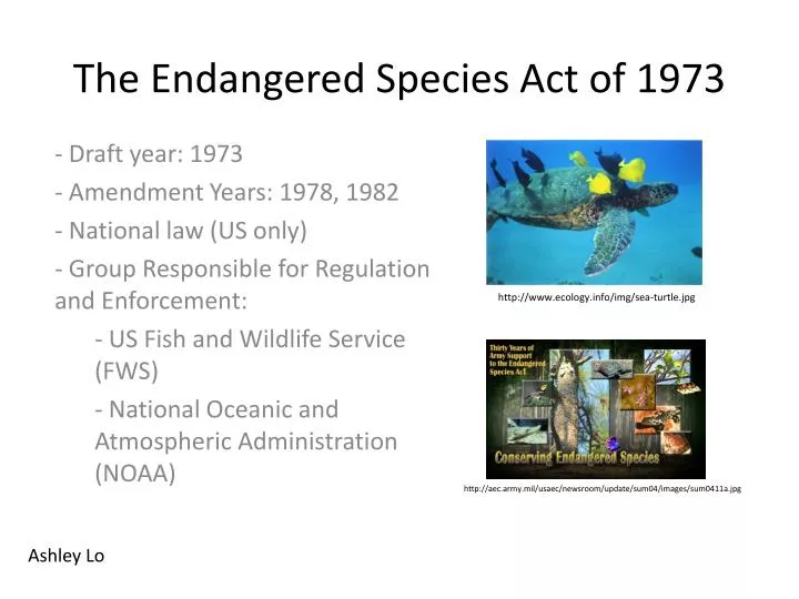 the endangered species act of 1973
