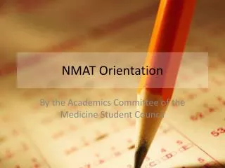 NMAT Orientation