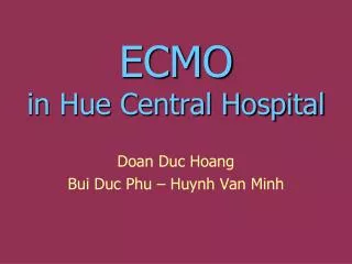 ecmo in hue central hospital