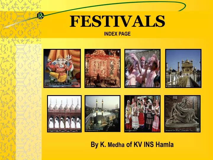 festivals index page