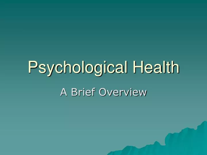 psychological health