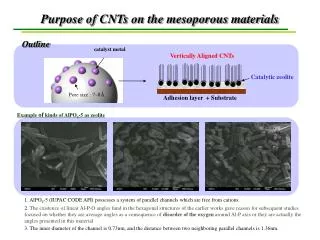 Purpose of CNTs on the mesoporous materials