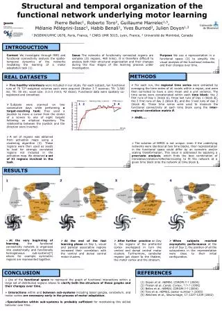 Structural and temporal organization of the functional network underlying motor learning