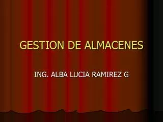 gestion de almacenes