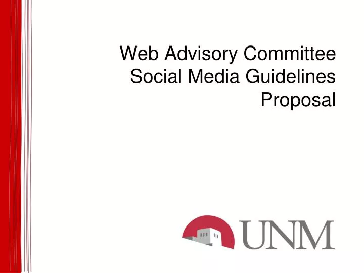 web advisory committee social media guidelines proposal
