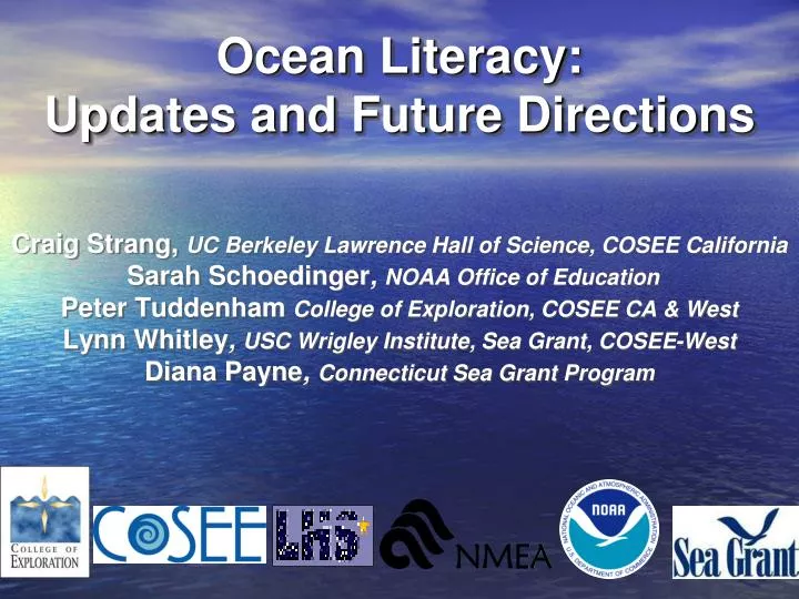 ocean literacy updates and future directions