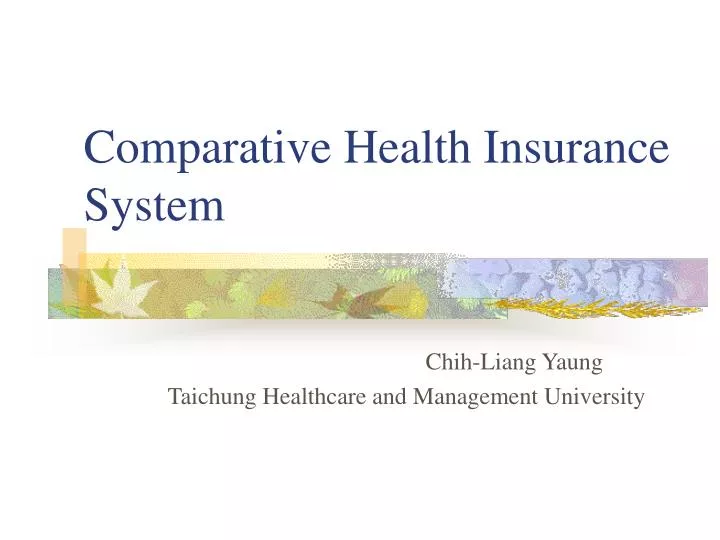 comparative health insurance system